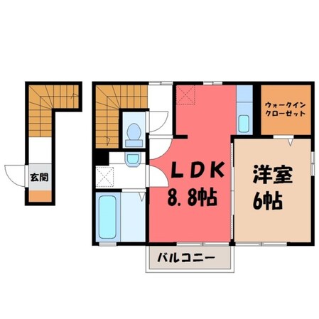 古河駅 徒歩22分 2階の物件間取画像